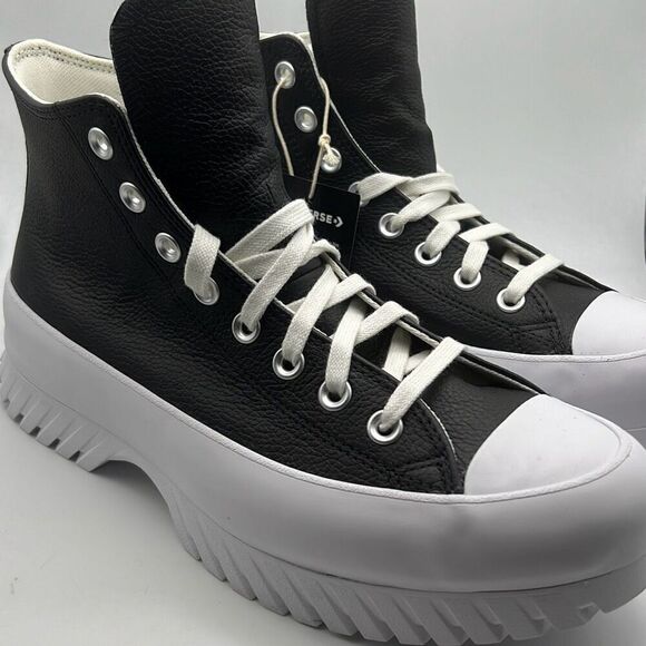 Converse Chuck Taylor All Star Leather Lugged 2.0 Black Sneakers Men 8 / W10 NWB - Picture 1 of 10